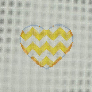 Yellow Chevron Mini Heart