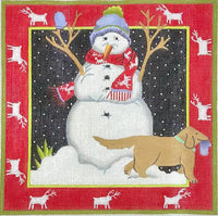 Snowman and Dog
