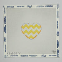 Yellow Chevron Mini Heart
