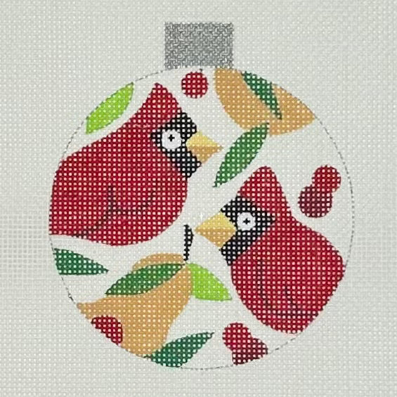 Cardinals/Pears Ornament