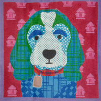 Patchwork Blue Dog