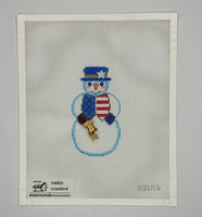 Patriotic Snowman with charm
