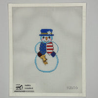 Patriotic Snowman with charm