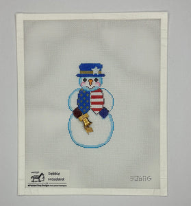 Patriotic Snowman with charm