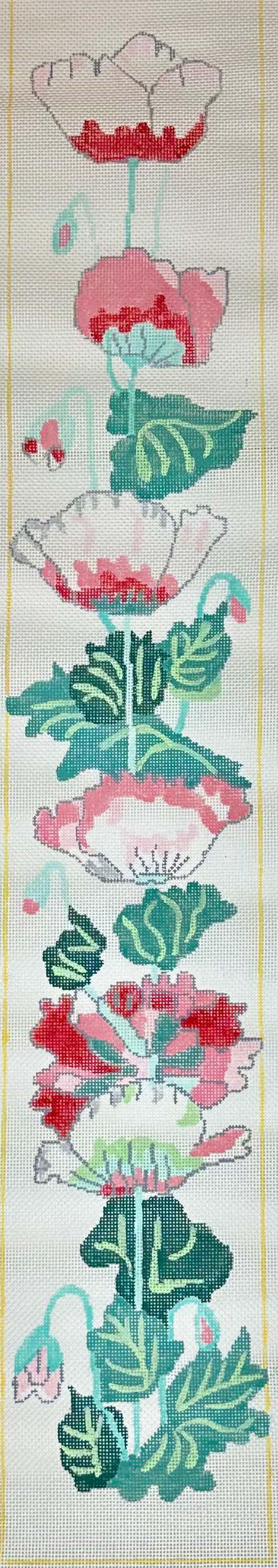Chinese Poppies Bellpull