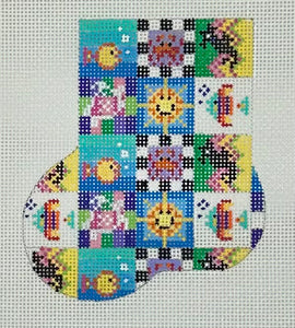 Sea Life Patchwork Mini Sock