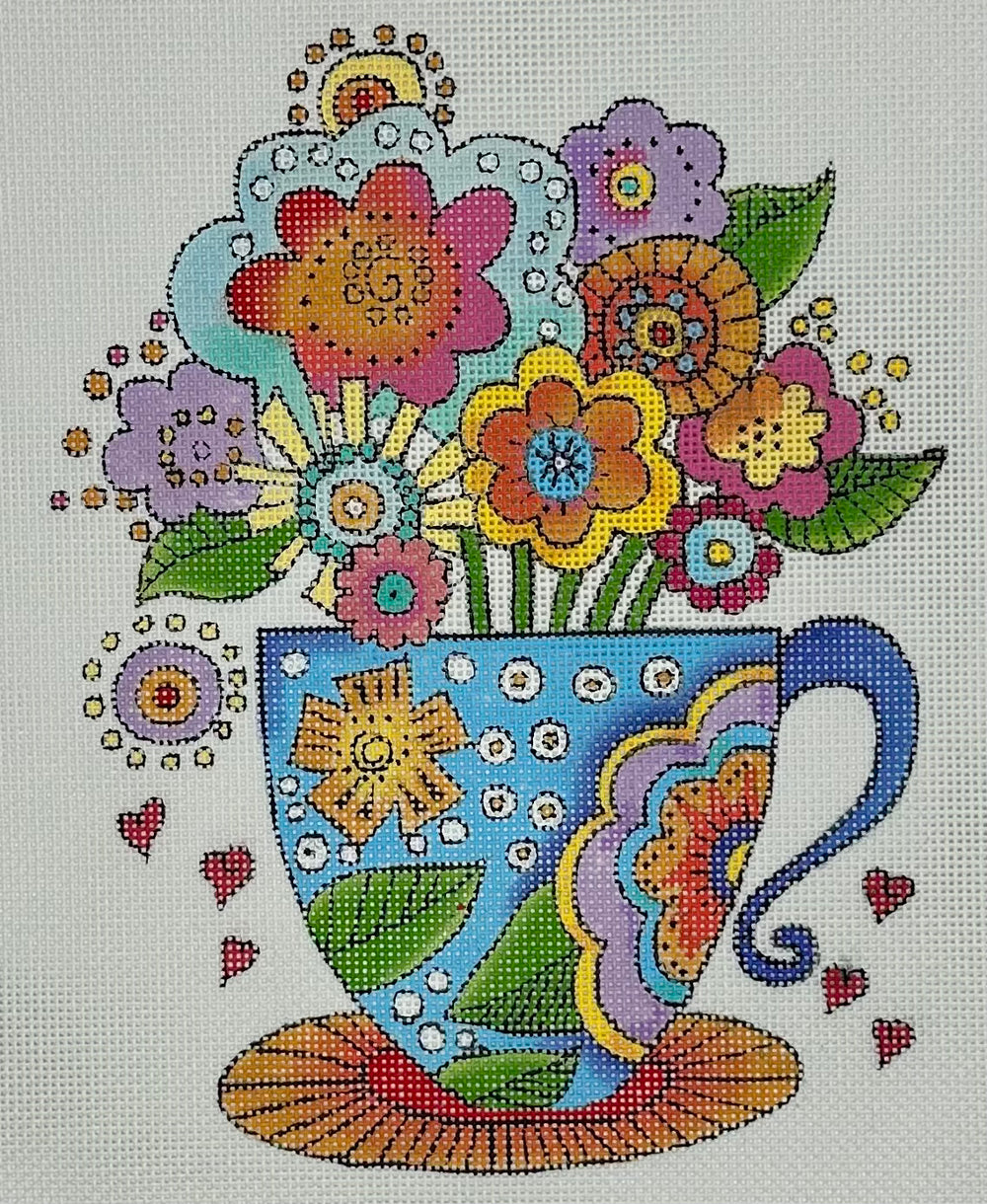 Flowers in a Tea Cup