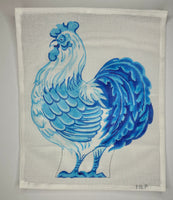 Blue and White Rooster
