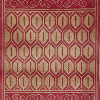 Red and Gold Patterned Panel