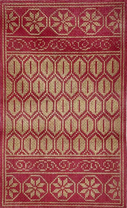 Red and Gold Patterned Panel