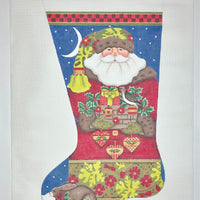 Forest Santa Stocking