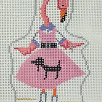 Flamingo in Poodle Dress