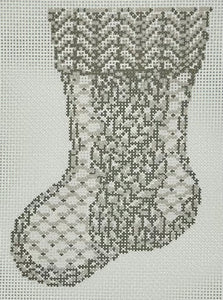 Cream Cable Knit Mini Sock
