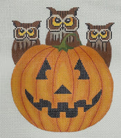 Owls and Pumpkin
