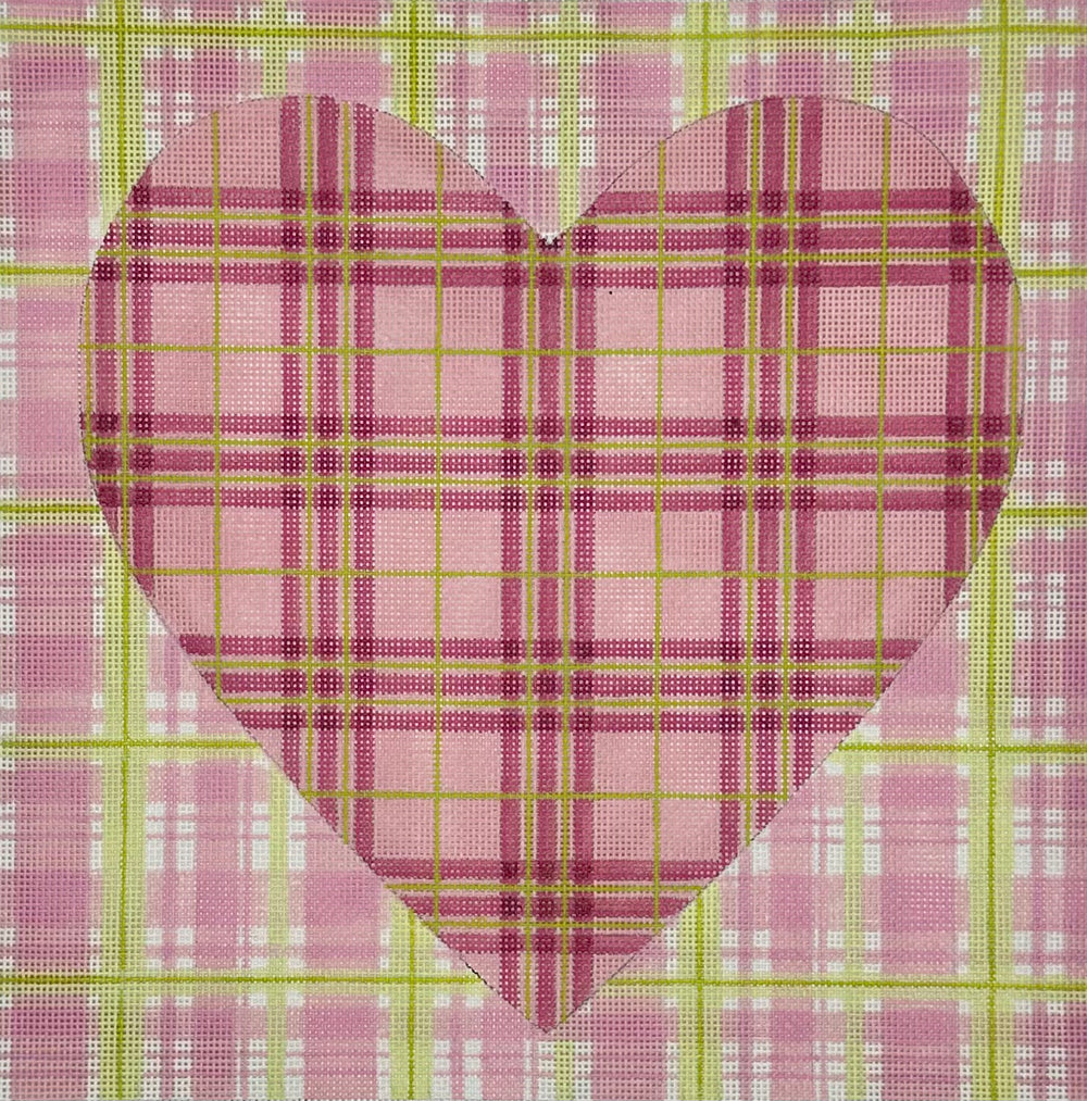 Plaid Heart Pillow