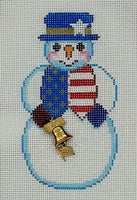 Patriotic Snowman with charm
