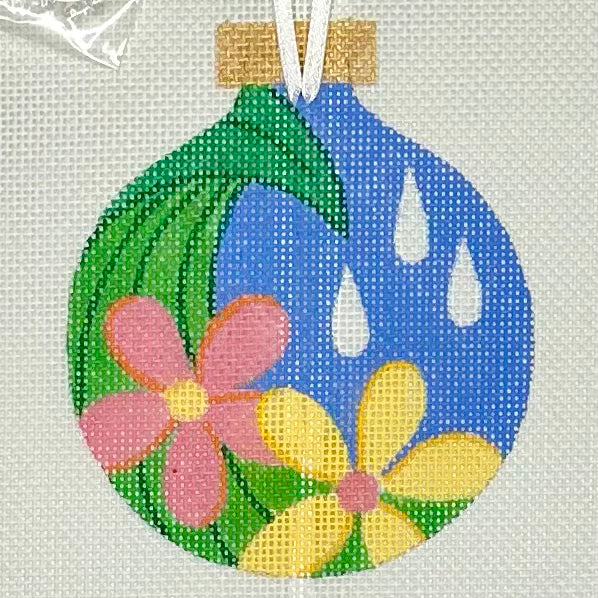 Flowers and Raindrops Ornament