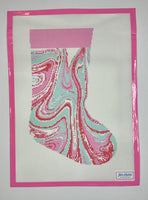 Marble Stocking - Pink/Blue (print)
