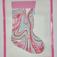 Marble Stocking - Pink/Blue (print)