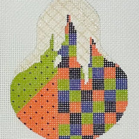 Halloween Checkered Madness Pear with stitch guide