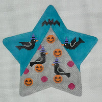 Spooky Star - Tree with Crows with stitch guide
