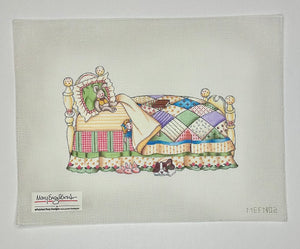 Bed with Quilt
