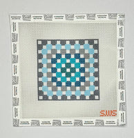 Blue/Gray Crochet Square
