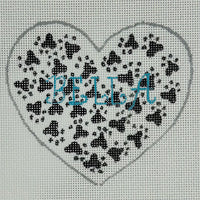 Bella Paw Print Heart
