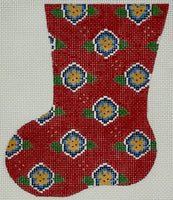 Mini Sock - Large Flower - Red
