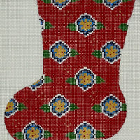 Mini Sock - Large Flower - Red