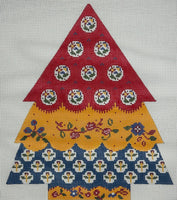 Red, Yellow & Blue Patchwork Tree
