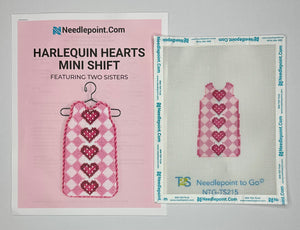 Harlequin Hearts Mini Shift (print) with stitch guide