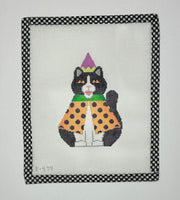 Cat in Polka-Dot Cape
