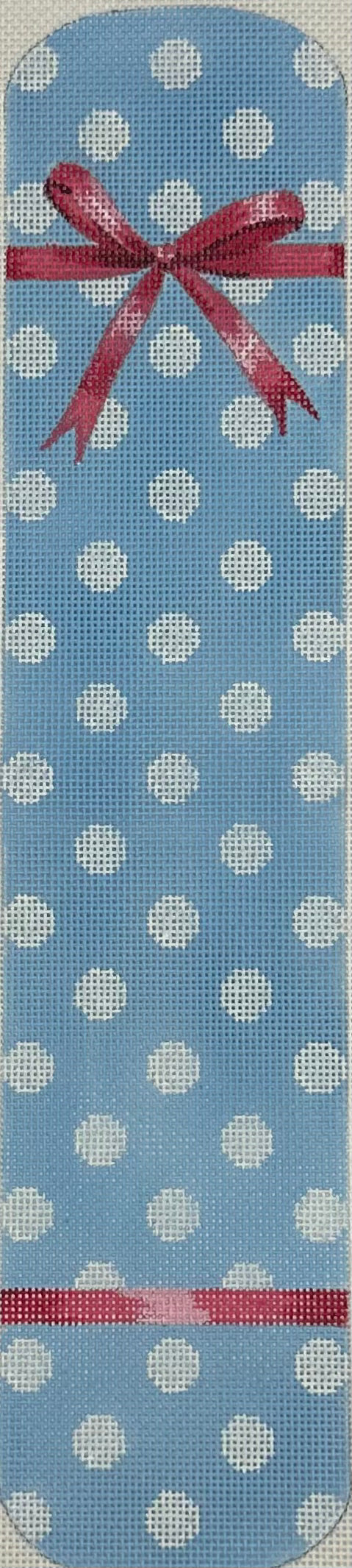 Polka Dot & Bow Eyeglass Case Blue