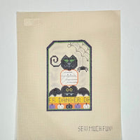 Halloween Danger Tag with stitch guide