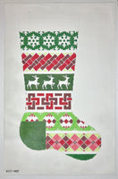 Red Green Snowflake Stocking
