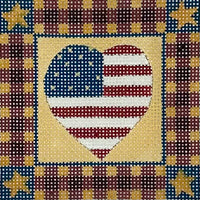 Patriotic Star with stitch guide
