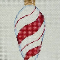 Red Peppermint Swirl Bulb