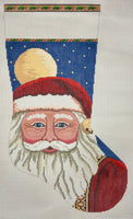 Santa Face with Moon Stocking
