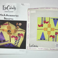 Witch Accessories Biscornu with stitch guide