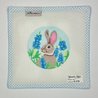 Bunny With Bluebonnets Round
