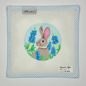 Bunny With Bluebonnets Round