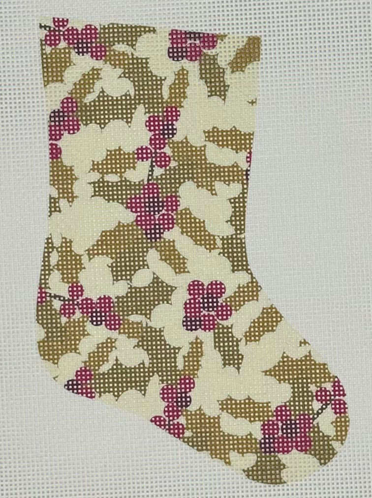 Mistletoe Mini Sock (print)