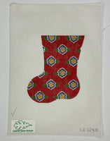 Mini Sock - Large Flower - Red
