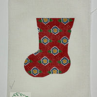 Mini Sock - Large Flower - Red