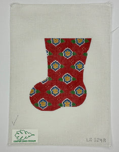 Mini Sock - Large Flower - Red