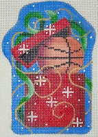 Basketball in Present Ornament
