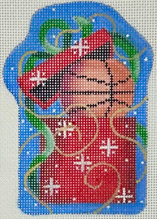 Basketball in Present Ornament