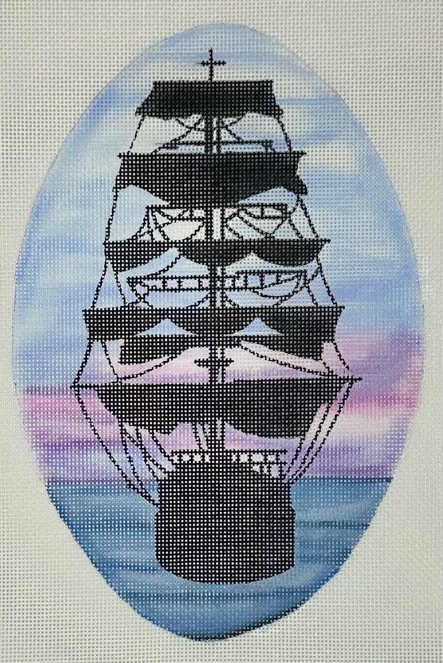 Midnight Ship Silhouette