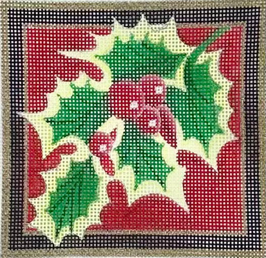 Holly Christmas Coaster